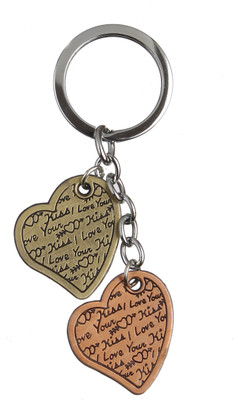 

Techpro Metal Valentines'day Romantic Metal Copules Heart Key Chain(Multicolor)