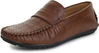 

TRASE Boys Slip on Loafers(Brown
