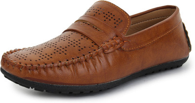 

TRASE Boys Slip on Loafers(Brown, Tan