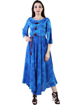 

Shopping Rajasthan Festive & Party Printed Women's Kurti(Blue