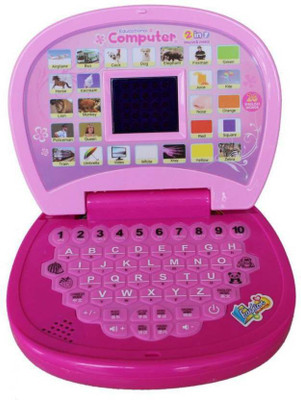 

lifestylesection Educational laptop with led screen for kids (Pink)(Multicolor)