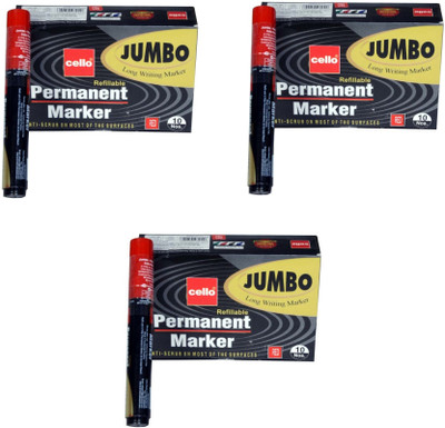 

Cello 30Permanent Marker (Jumbo)(Set of 30, Red)