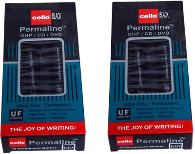 

Cello 20,Permaline CD Marker Pen(Set of 20, Black)