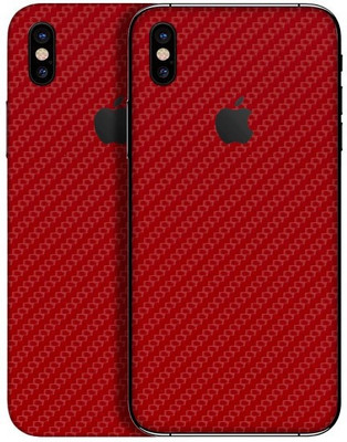 Orgic India Apple iPhone X Mobile Skin(Carbon Red)