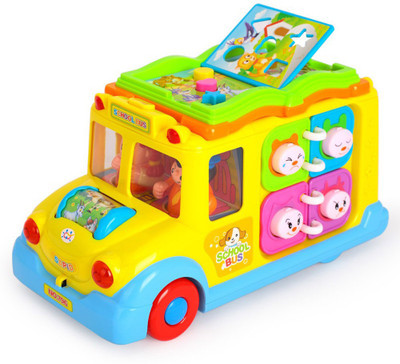 

HALO NATION Keep Me Busy Educational Fun Activity School Bus Educational toy for kids(Yellow)