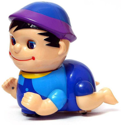 

Prro Naughty Baby Crawling Toy with Music and 3D lights-0013(Blue)