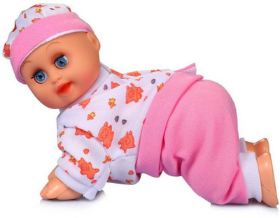

Hytech Cute and Clever Crawling Baby with Music, Crawling, Laugh & Say Daddy Mama(multicolor)(Multicolor)