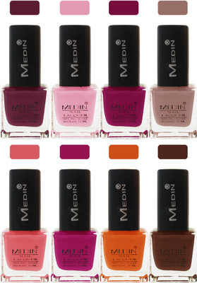 

Medin paris cosmetics makeup fashion matte Nail Polish lady femina09 Combo Set of 8 multicolor(Pack of 8)