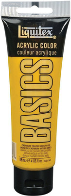 

Liquitex BASICS Acrylic Paint 4-oz tube, Cadmium Yellow Medium Hue(Set of 1, BASICS Acrylic Paint)