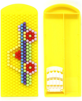 

INAAYA School Stationary box Plain Puzzel Pencil Box Art Canvas Pencil Box(Set of 1, Yellow)