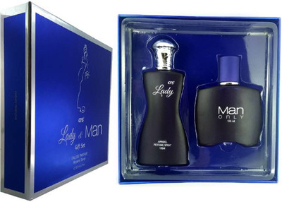 

CFS Blue Lady And Blue for Man Gift Set 100ML Each Eau de Parfum - 200 ml(For Men & Women)