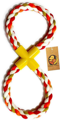 

Foodie Puppies Cotton Rope Loop Tug Dog Chew Toy 14 inches - (Color May Vary) Rubber Fetch Toy, Chew Toy For Dog
