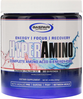 

GASPARI NUTRITION HyperAmino Rainbow Italian Ice 10 58 oz 300 g EAA (Essential Amino Acids)(300 g, RAINBOW ITALIAN ICE)