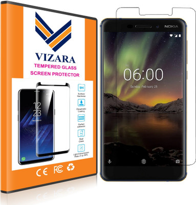 VIZARA Tempered Glass Guard for Nokia 6.1 Plus(Pack of 1)