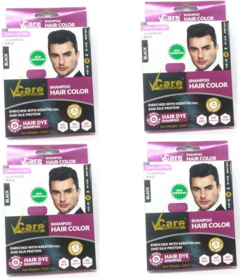 Buy Vcare Shampoo Hair Color (Pack of 4)(15 ml) on Flipkart 