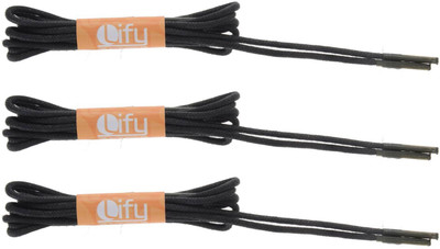 

Lify Waxed Cotton dress shoelace Shoe Lace(Black, Teak & Tan Set of 3)