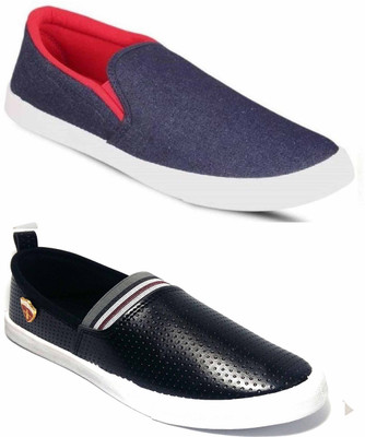 

JETTER Slip On Sneakers For Men(Blue, Black, Blue red