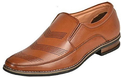 

SEVN Tan Color Direct Leather Formal Shoes For Men Slip On For Men(Tan