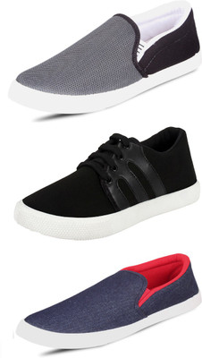 

Trenqs Slip On Sneakers For Men(Multicolor, Grey