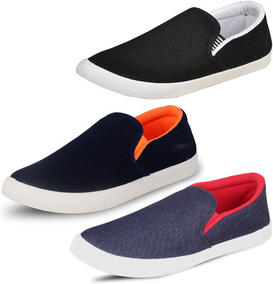 

Dagcros Slip On Sneakers For Men(Blue, Black, Multicolour