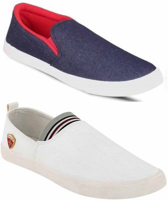 

JETTER Slip On Sneakers For Men(Blue, White, Blue red