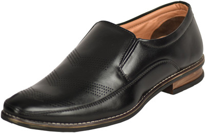 

SEVN Brown Color Direct Leather Formal Shoes For Men Slip On For Men(Black