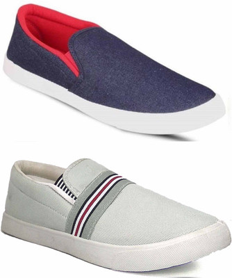 

JETTER Slip On Sneakers For Men(Blue, Blue red