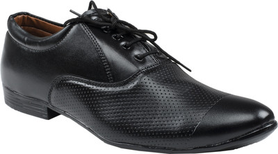 

VANNEF Leather Partywear Wedding Casual Formal Shoes For Mens And Boys Lace Up For Men(Black
