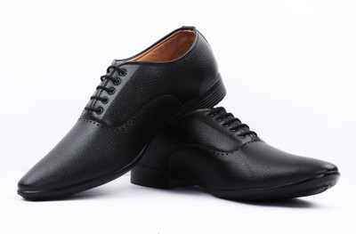 

Shoe Rock Vision(SRV) Party Wear+Official+Formal Shoes Lace Up For Men(Black