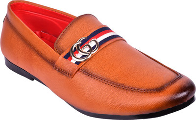 

Aveero Stylish Comfy Loafers For Men Party Wear For Men(Tan