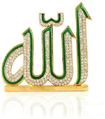 

Kulin Allah Mohammed Idol For Car Dashboard | Home Decor | Gifting Decorative Showpiece - 8.5 cm(Alloy, Green, Gold)