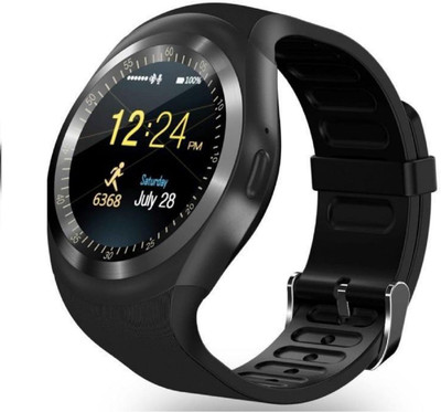 

Phezo Y1 BLUETOOTH WITH SIM CARD & SD CARD SUPPORT BLACK Smartwatch (Black Strap Free) Multicolor Smartwatch(Gold Strap Free Size)