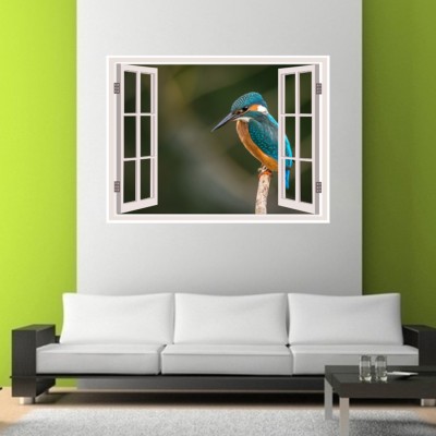 Day Decals 46 cm Bird Window Illusion Sticker (Cover Area :- 24 X 18 inch) Self Adhesive Sticker(Pack of 1)