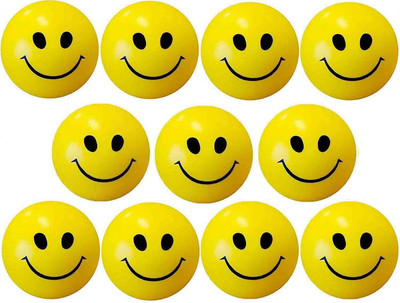 

Rollswich Smiley face Squeeze Balls for kids and adults for stress relief and playing pack of 11 - 32 cm(Yellow)