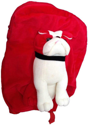 

jassi toys Cute DOG Soft Toy for School Bag For Kids, Travelling Bag, Carry Bag, Picnic Bag, Teddy Bag (Red) - 10 cm(Red)