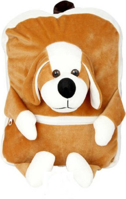

touch for you Very Soft School Bag High Quality For Nursery Lkg, Ukg Under 5 Years Kids School Bag ( Brown Color Dog Bag 34.3Cm ) - 34.3 cm(Brown)