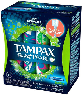 

Tampax Pocket Pearl Super Unscented 18ct Tampons(Pack of 18)