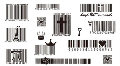 

Savii Beautiful Black Cross Key Crown Heart Bow Barcode Design(Beautiful Black Cross Key Crown Heart Bow Barcode Design)