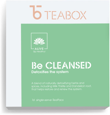 

Teabox Be Cleansed' Ayurveda Inspired Detox Tulsi, Liquorice, Ginger Herbal Tea Box(16 Bags)