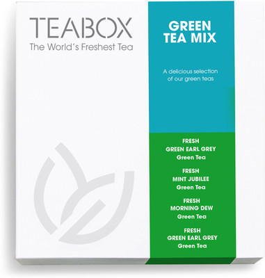 

Teabox Assorted Sampler Pack (4 Varieties) Assorted Green Tea Box(16 Bags)