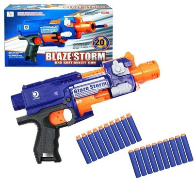 

TALKING GANESHA Battery Operated Blaze Storm Soft Bullet Battle Gun Game with Real Gun Effect(Multicolor)