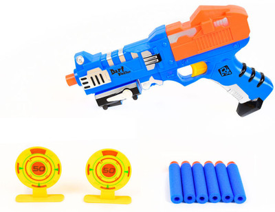 

TALKING GANESHA Rapid Fire Manual Dart Blasting Toy Gun For Kids - Blue(Multicolor)