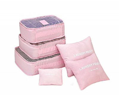 

Lemish 6 in 1 secret pouch bag organizer / suitcase bag (SECRET POUCH) | Travel organizer | Multi pouch | cosmetics bags | Travel Bag | traveling-Light Pink Color(Pink)