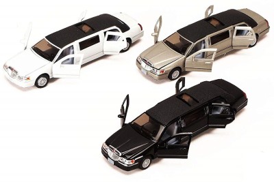 

Assemble Kinsmart Die-Cast Metal 1999 Lincoln Town Limousine Car ,Multicolor-Pack of 3(Multicolor)