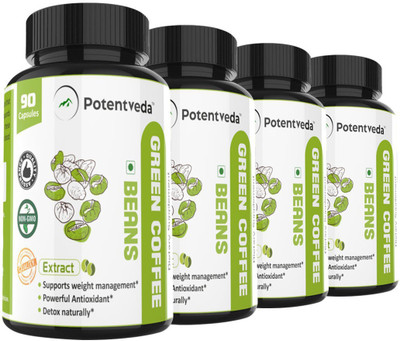 

Potentveda Green Coffee Beans Extract for weight loss Men & Women(360 No)