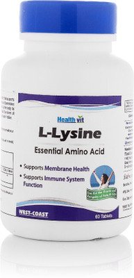 

HealthVit L-Lysine 500mg Essential Amino Acid 60 Tablets(500 mg)
