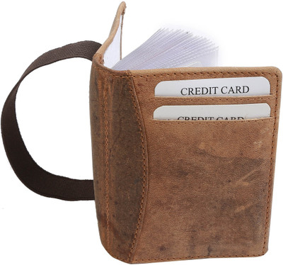

Bull Kraft Men Casual, Formal Brown Genuine Leather Card Holder(25 Card Slots)