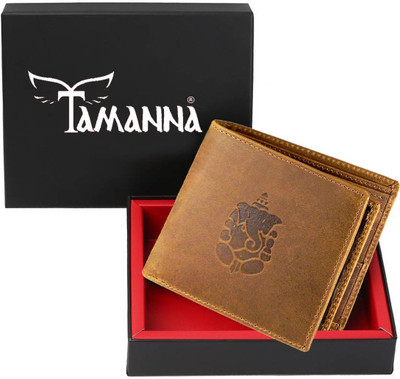

Tamanna Men Casual Tan Genuine Leather Wallet(8 Card Slots)
