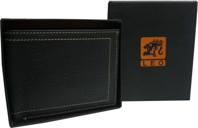 

Blue Lotus Men Black Genuine Leather Wallet(8 Card Slots)