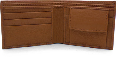 Nietz Men Casual Brown Artificial Leather Wallet(4 Card Slots)
